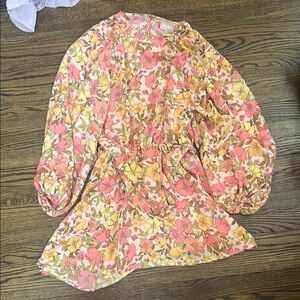 Show me your Mumu Floral Pink and Yellow Dress